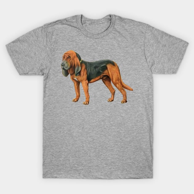 London Sherlock Holmes Detective Bloodhound Dog T-Shirt by RedThorThreads
